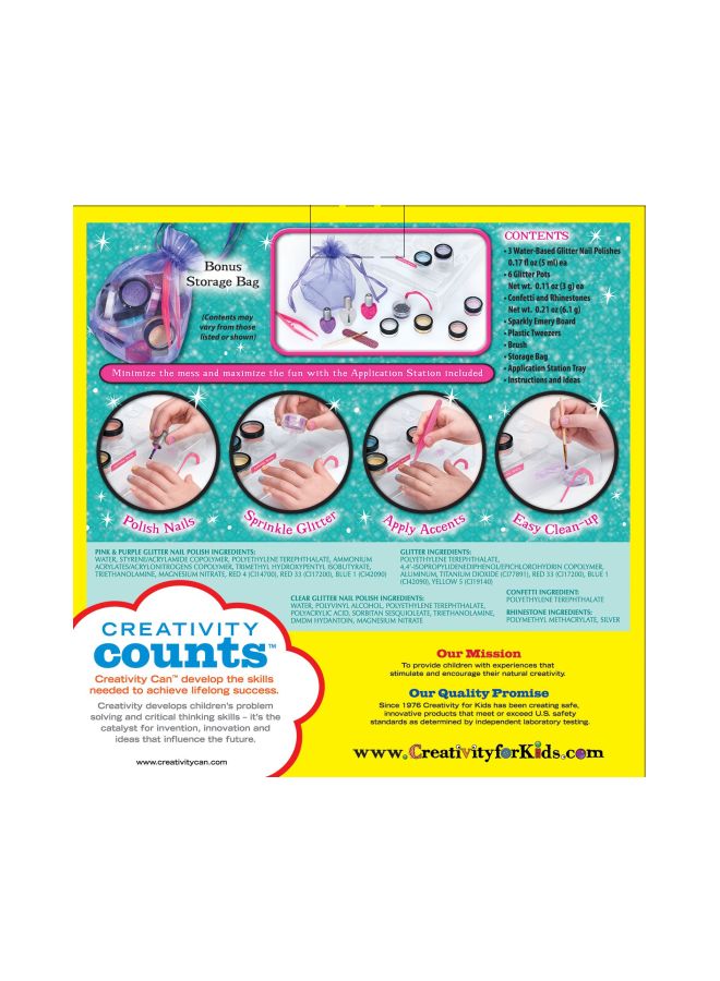 كريتيفتي فور كيدز مجموعة مواد لامعة لتزيين الأظافر متعدد الألوان - Image 2