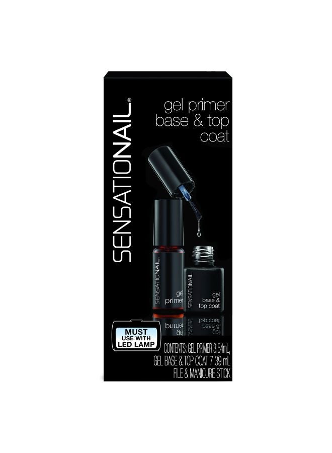SensatioNail 2-Piece Gel Primer And Gel Base and Top Coat Clear - Image 1