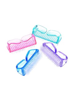 eBoot 4-Piece Nail Brush Set Blue/Purple/Pink  - Image 1
