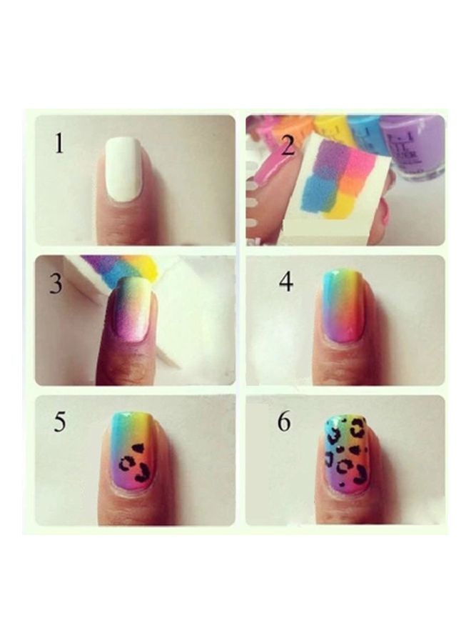 يوتون مجموعة إسفنجات ناعمة لتزيين الأظافر من 24 قطعة بيج - Image 3