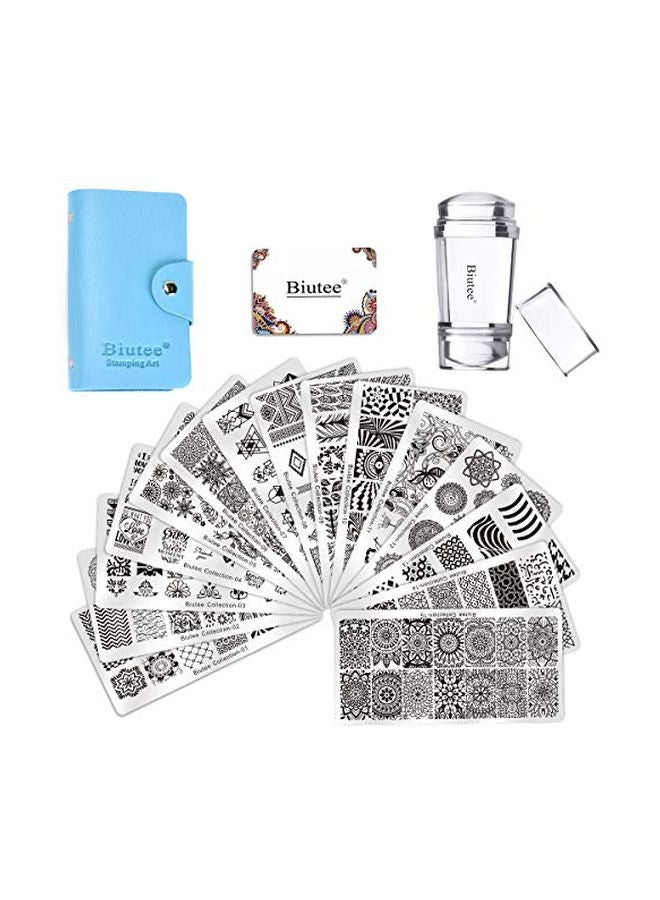 بيوتي مجموعة إكسسوارات لتزيين الأظافر مكونة من 19 قطعة متعدد الألوان - Image 1