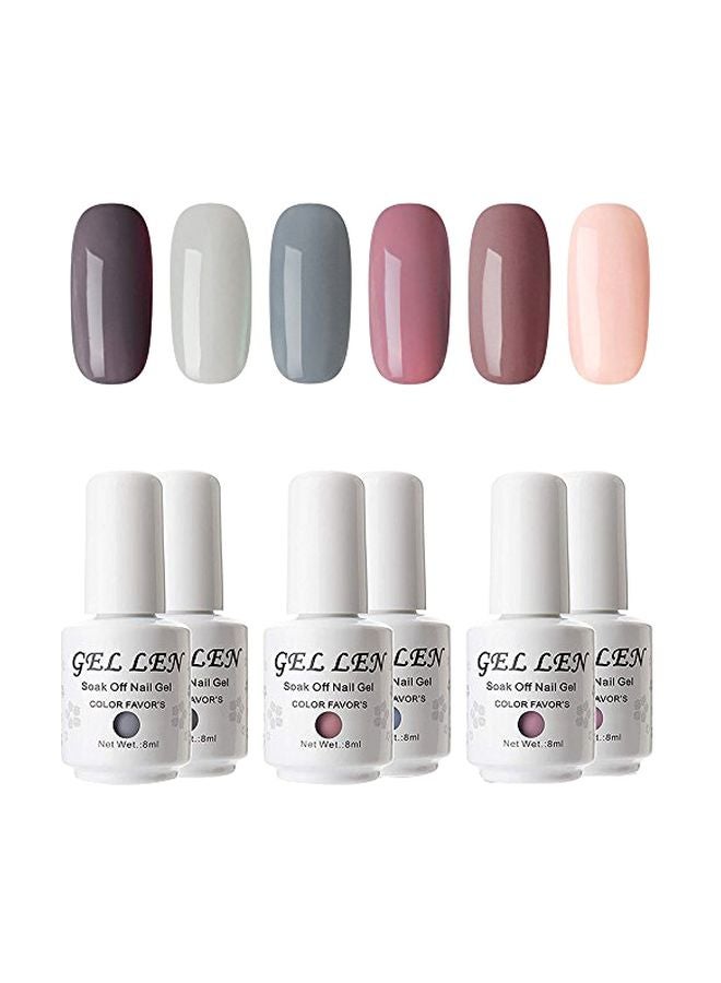 Gellen Pack Of 6 Nail Gel Polish Multicolour - Image 1