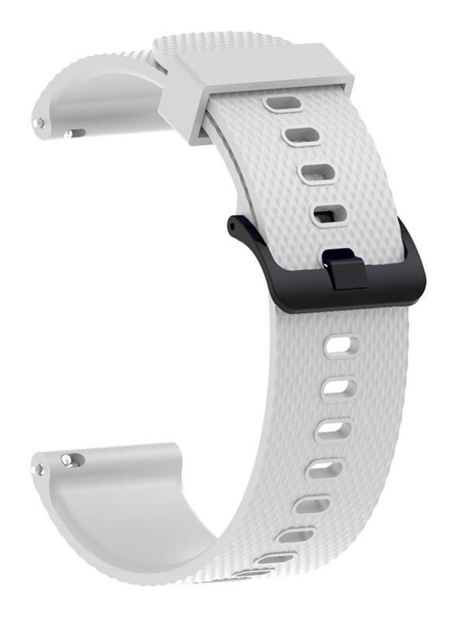 ليجر سوار بديل من السيليكون مناسب لساعة اليد الذكية بعرض 20 مم أبيض - Image 1