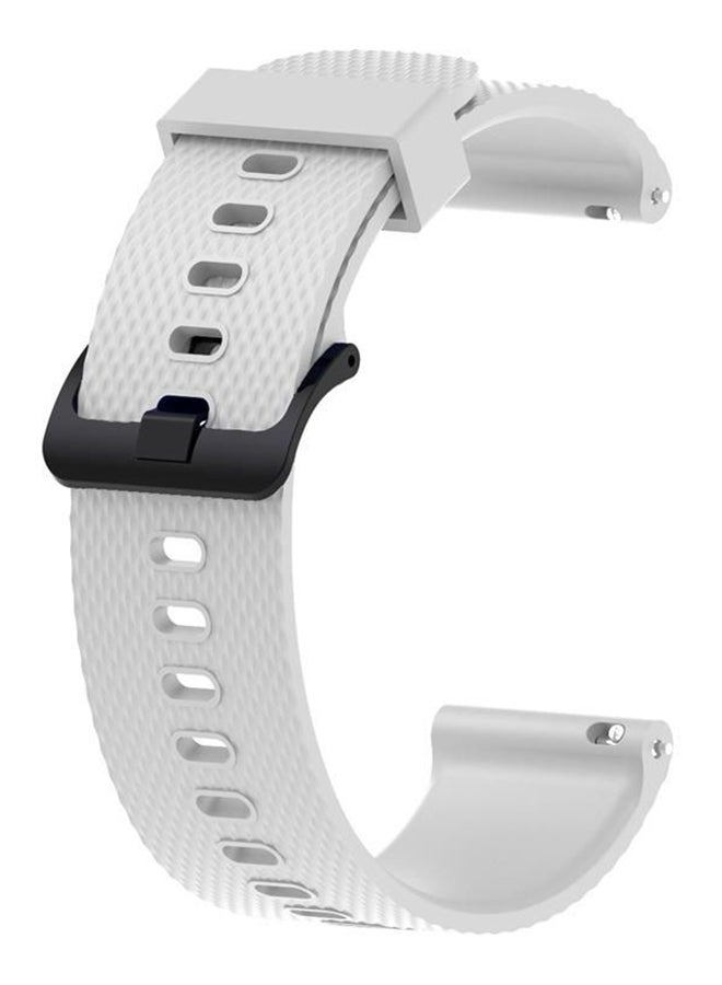 ليجر سوار بديل من السيليكون مناسب لساعة اليد الذكية بعرض 20 مم أبيض - Image 2