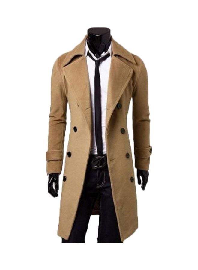 Generic - Wool Trench Coat Khaki - Image 1