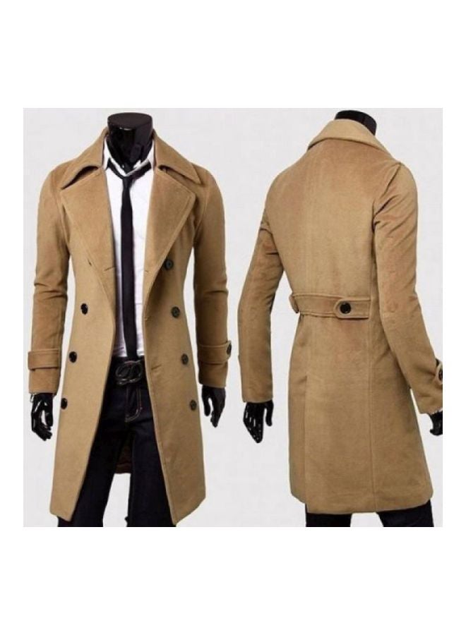 Generic - Wool Trench Coat Khaki - Image 1