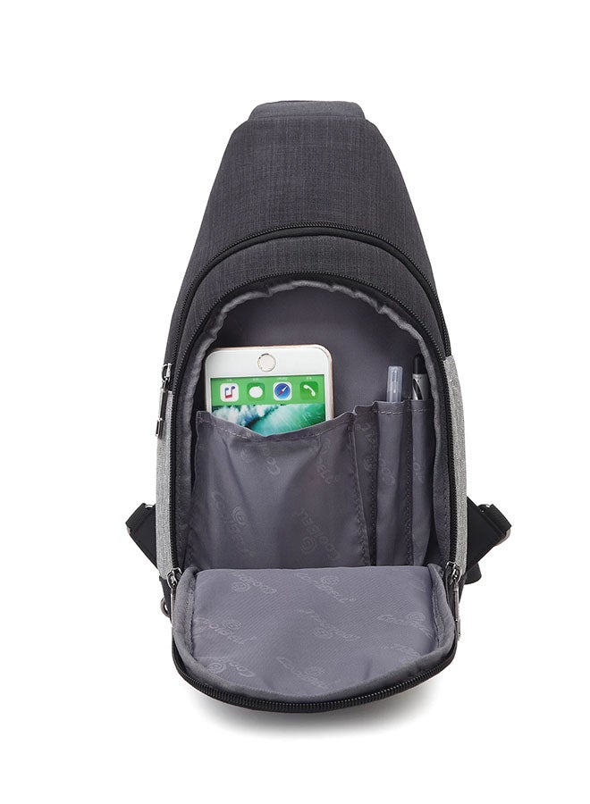 حقيبة صدر مضادة للماء أسود/ رمادي - Image 3