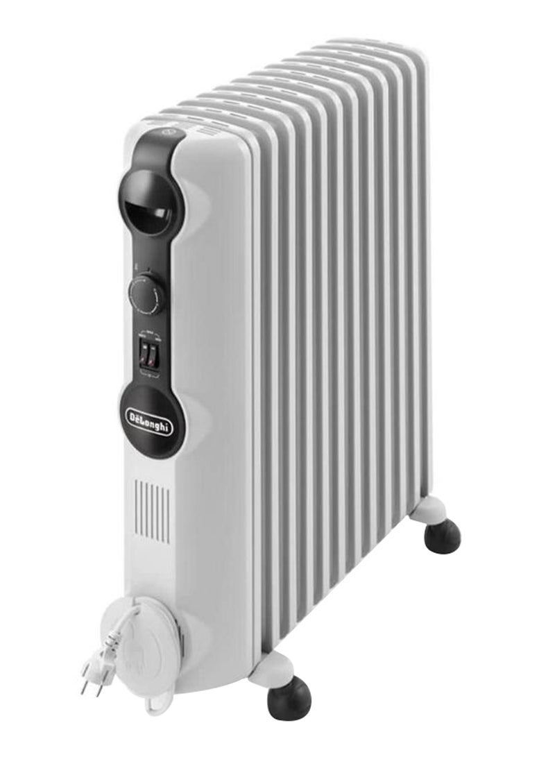De'Longhi Oil Filled Radiator Room Heater 2500W TRRS1225 White/Black - Image 2