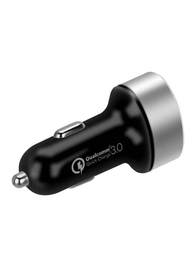Momax UC Series Dual-Port Fast Car Charger Black - Image 1