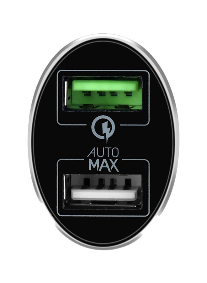 Momax UC Series Dual-Port Fast Car Charger Black - Image 3
