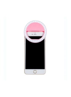 Generic LED Ring Flash Light for Smartphone Pink/White  - Image 2