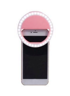 Generic LED Ring Flash Light for Smartphone Pink/White  - Image 2