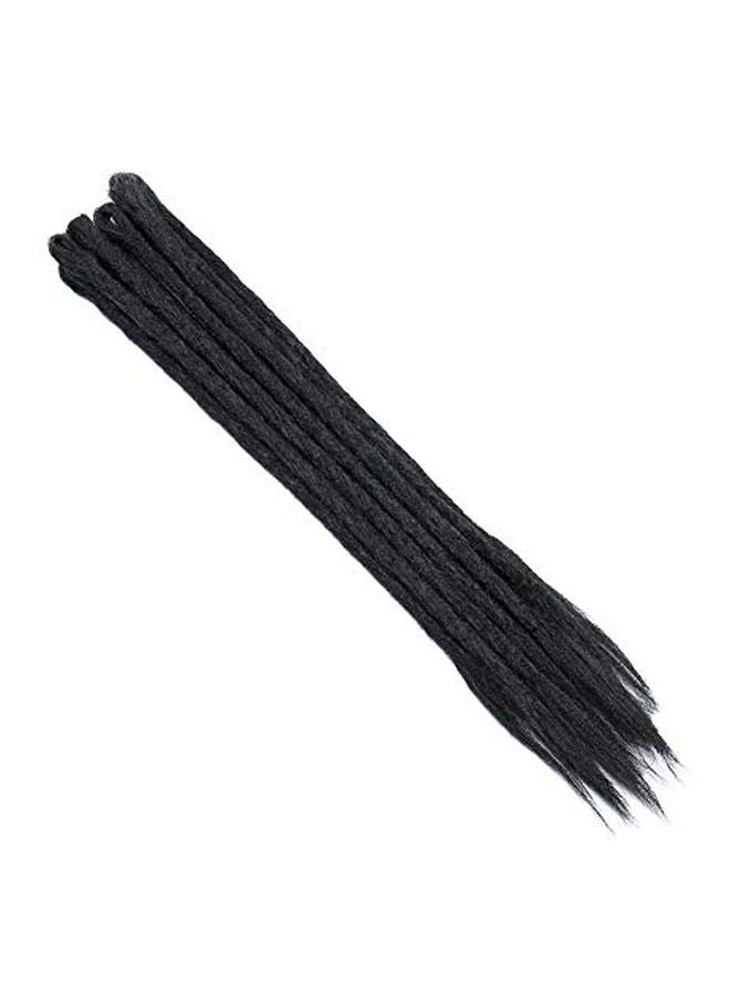 DSOAR 12-Piece Dreadlocks Synthetic Hair Extension Strands Black 20inch - Image 1