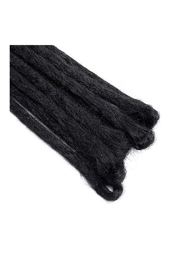 DSOAR 12-Piece Dreadlocks Synthetic Hair Extension Strands Black 20inch - Image 3