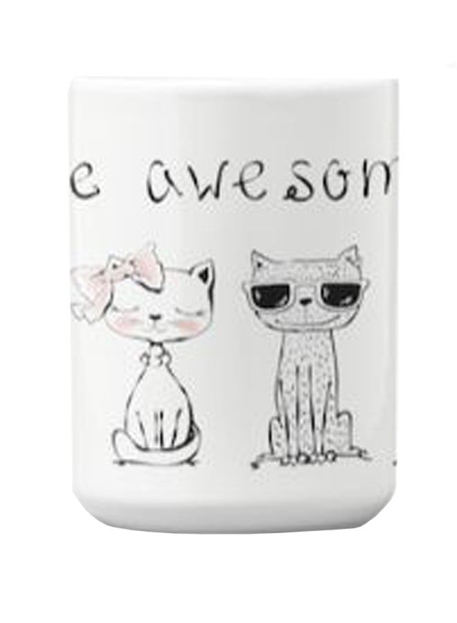 Atiq Premium Printed Ceramic Coffee Mug White 350ml - Image 2