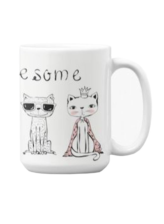 Atiq Premium Printed Ceramic Coffee Mug White 350ml - Image 3
