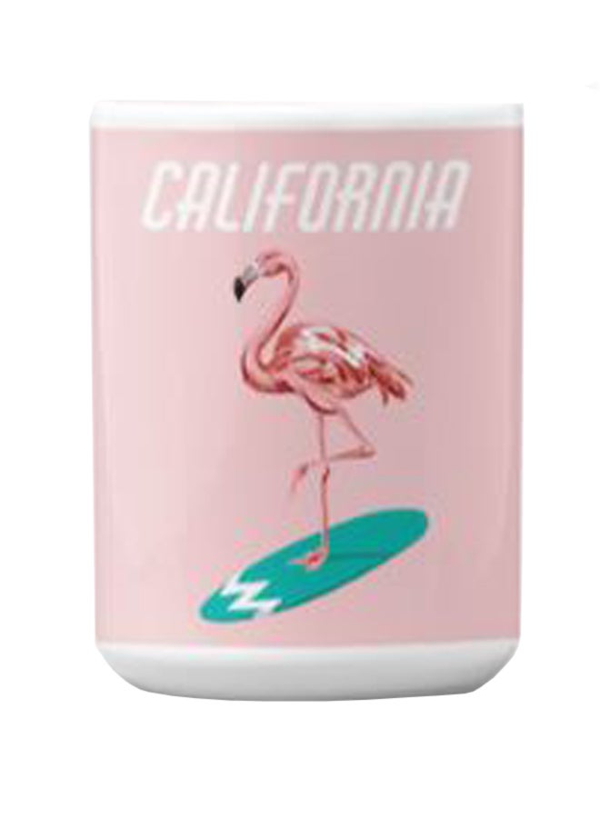Atiq Premium Printed Ceramic Coffee Mug White/Pink 350ml - Image 2