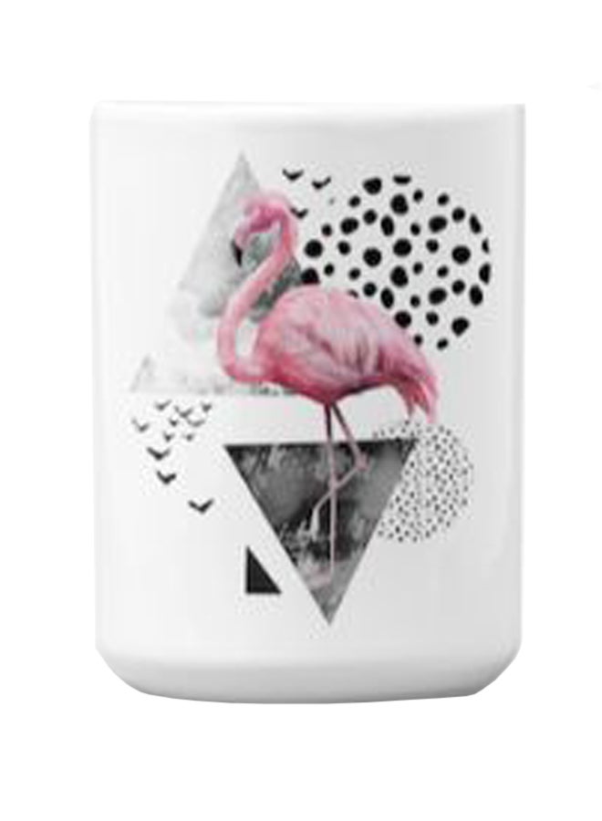 أتيك كوب قهوة جودة ممتازة من السيراميك بطبعة أبيض 350ملليلتر - Image 2