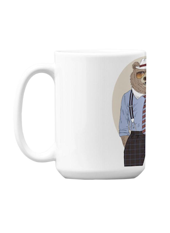 Atiq Premium Printed Ceramic Coffee Mug White 350ml - Image 1