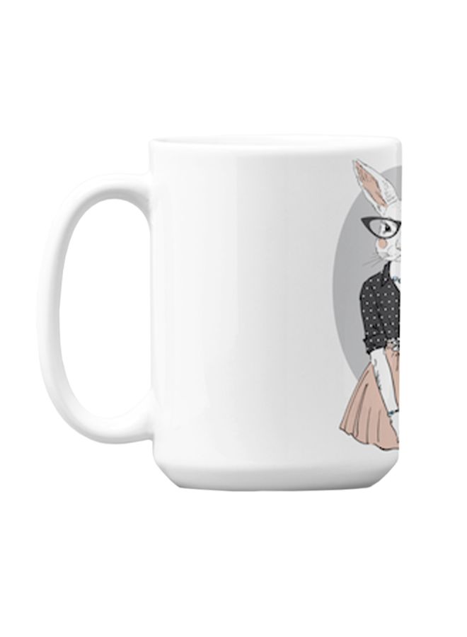 Atiq Premium Printed Ceramic Coffee Mug White 350ml - Image 1
