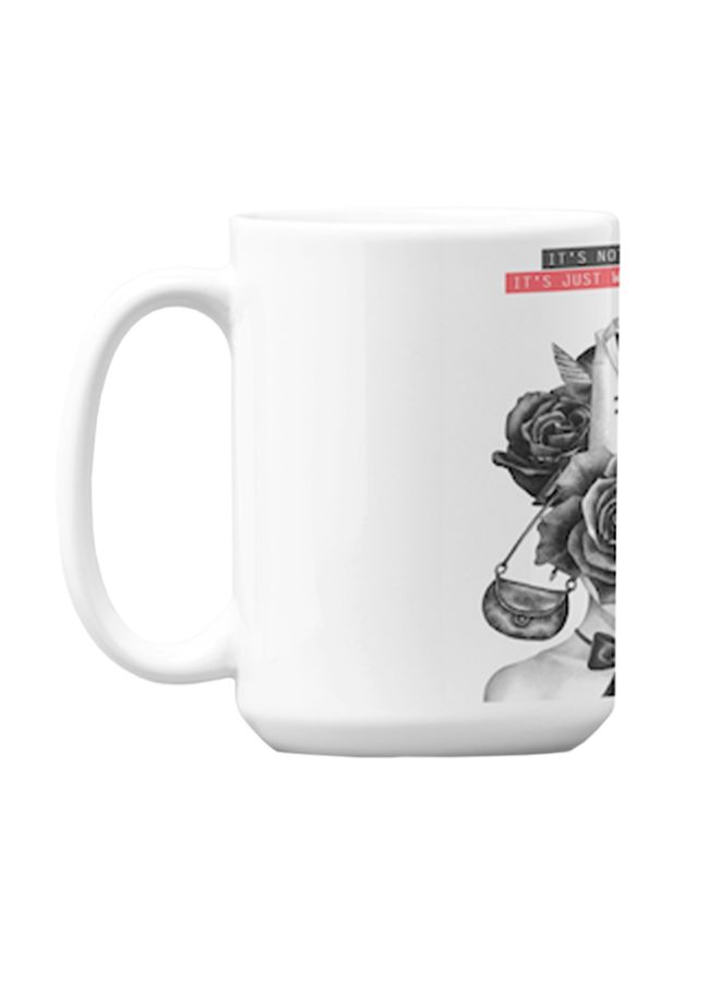 Atiq Premium Printed Ceramic Coffee Mug White 350ml - Image 1