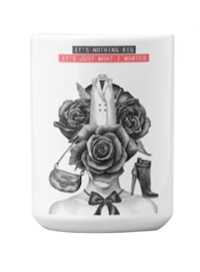 Atiq Premium Printed Ceramic Coffee Mug White 350ml - Image 2