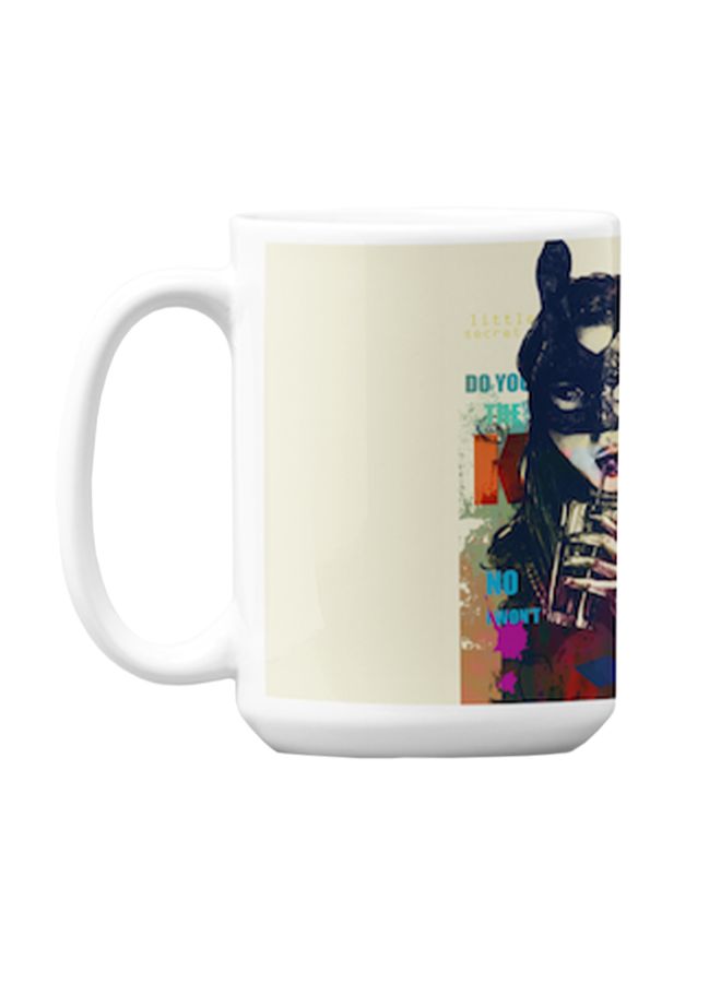 Atiq Premium Printed Ceramic Coffee Mug White 350ml - Image 1