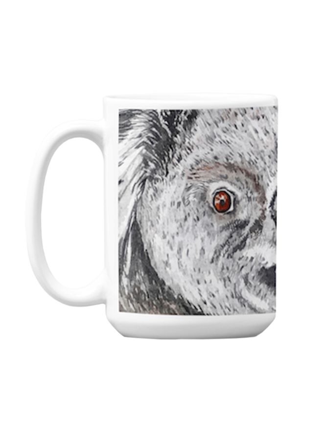 Atiq Premium Printed Ceramic Coffee Mug White 350ml - Image 1