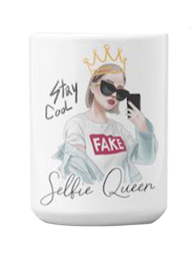 Atiq Premium Printed Ceramic Coffee Mug White 350ml - Image 2
