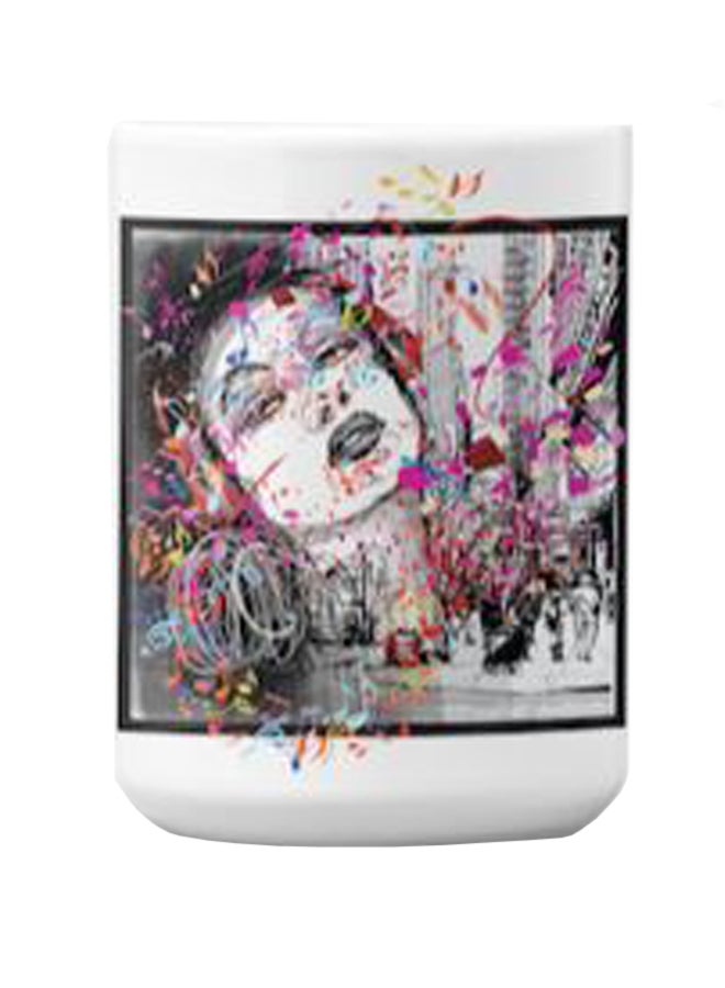 Atiq Premium Printed Ceramic Coffee Mug White 350ml - Image 2
