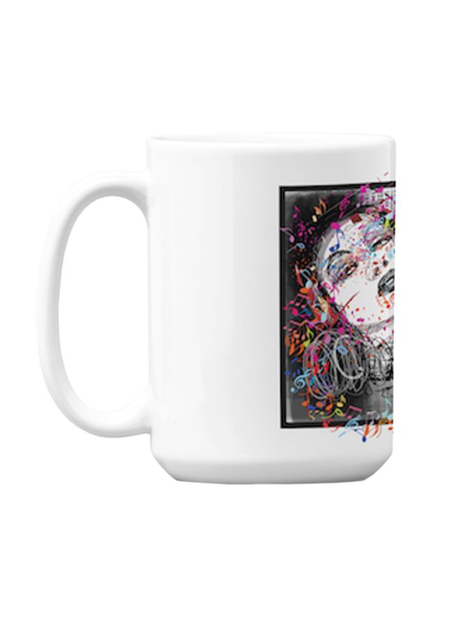 Atiq Premium Printed Ceramic Coffee Mug White 350ml - Image 1