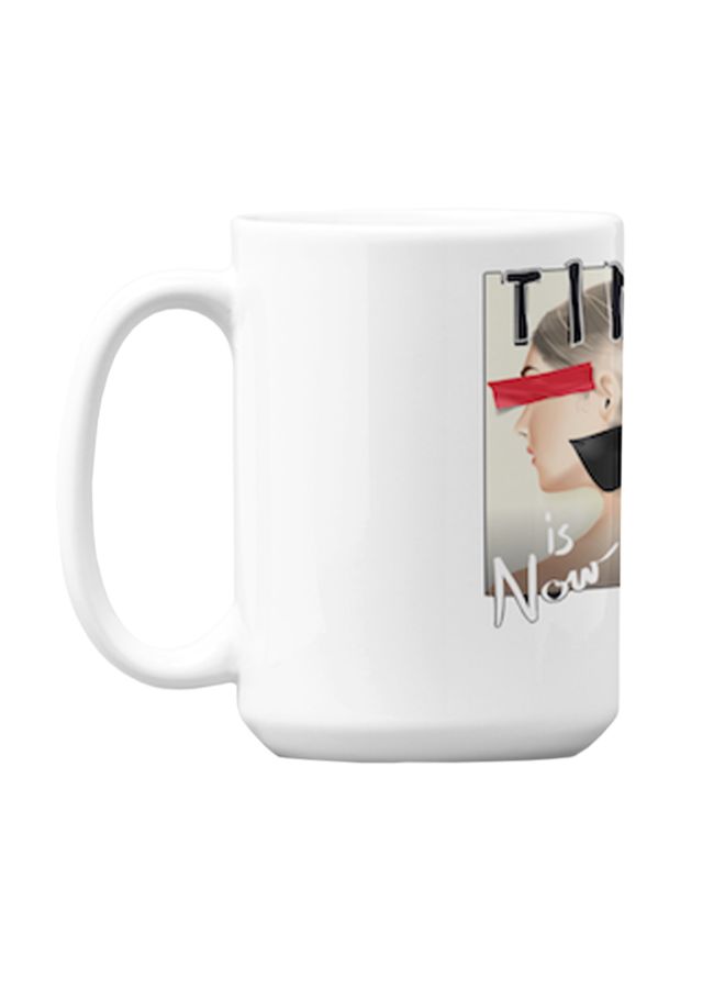 Atiq Premium Printed Ceramic Coffee Mug White 350ml - Image 1