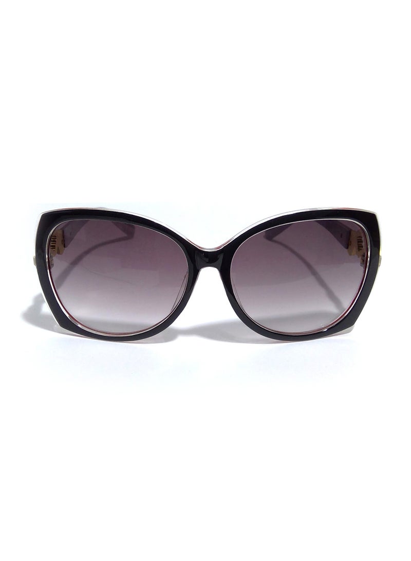 Generic Women's Stylish Rounded Sunglasses with Stones in Temple  - Image 2
