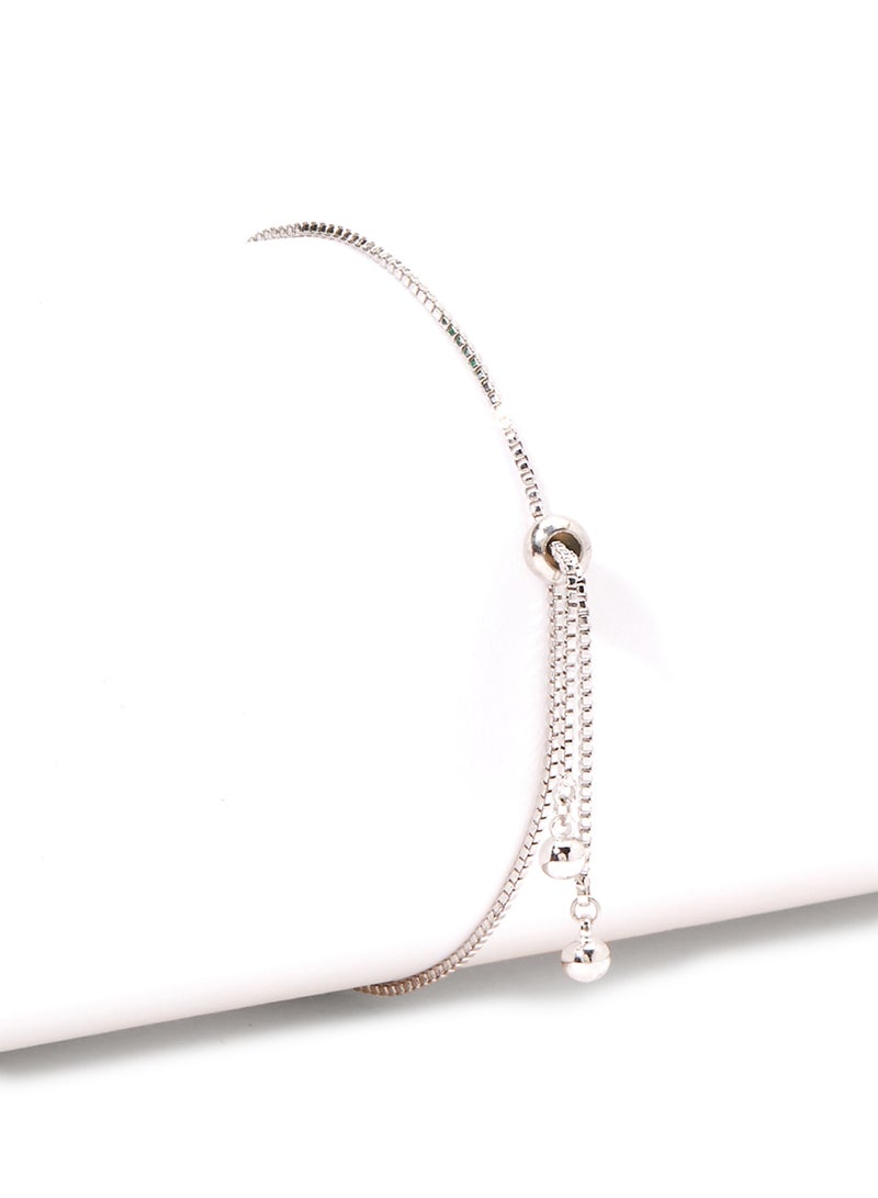 Infinity Jewels Silver Plated Chain Bracelet - Image 2