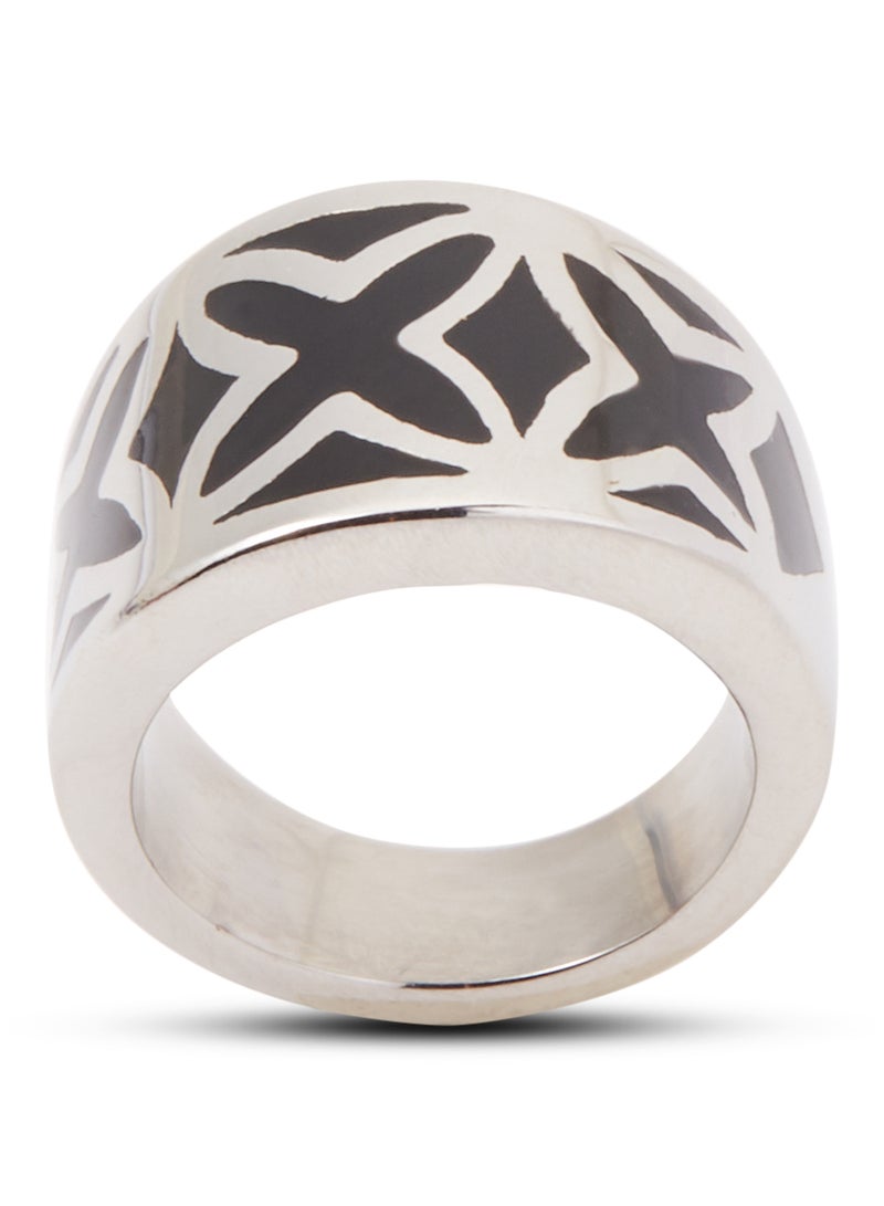 Infinity Jewels Stainless Steel Enamel Cross Ring - Image 2