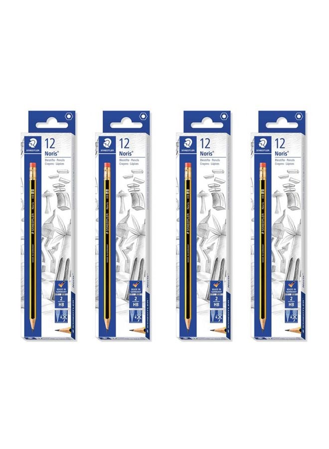 STAEDTLER Pack of 4 Noris Pencil Set Black 