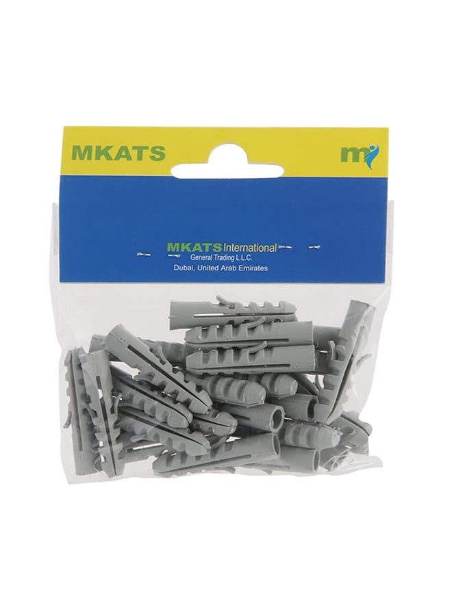 Pack Of 25 Nylon Plugs Silver