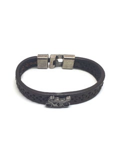 Alwan Leather Adjustable Bracelet With Motorcycle  - Image 1