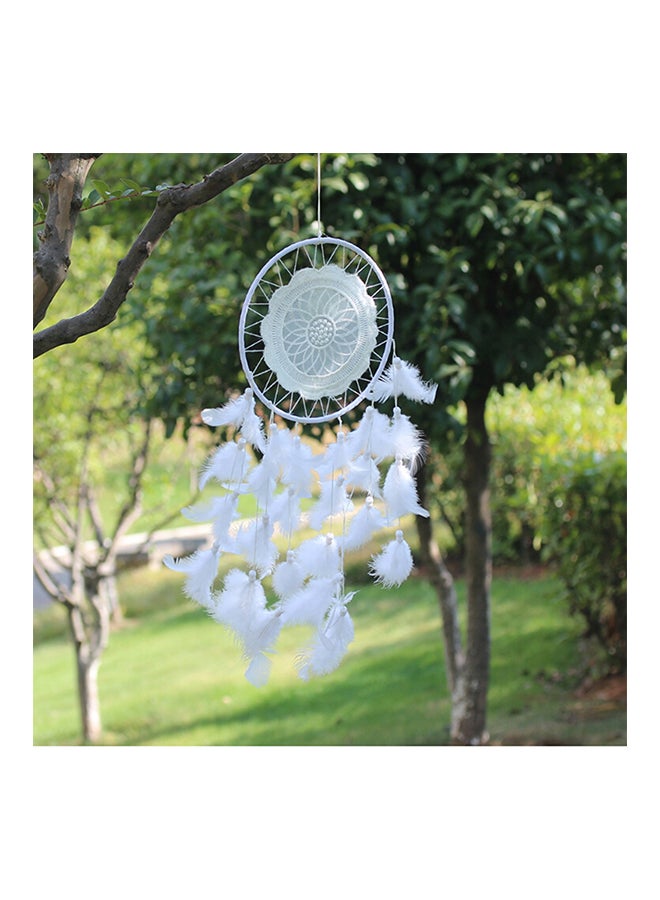 Lace Flower Dream Catcher White 25 x 2 x 23centimeter  - Image 3