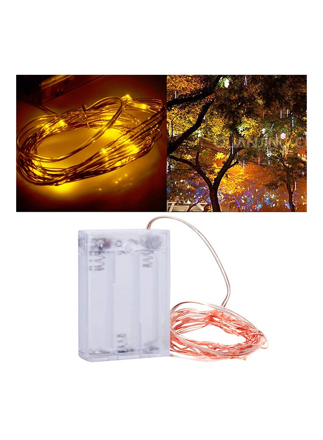 LED 3 X Aa Batteries Powered Copper Wire Decoration Light Strip Yellow 2meter - Image 3