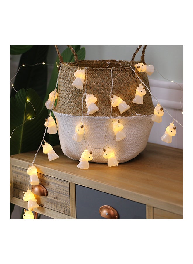 Generic - Cartoon Unicorn Shape USB Plug LED String Decorative Lamp Yellow 20 x 10 x 4cm - Image 1