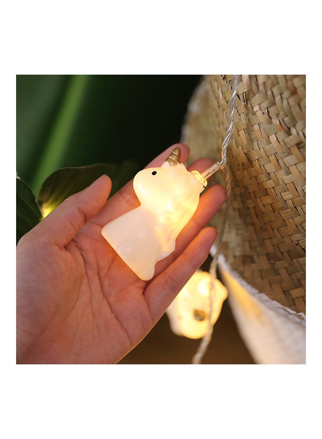 Generic - Cartoon Unicorn Shape USB Plug LED String Decorative Lamp Yellow 20 x 10 x 4cm - Image 1