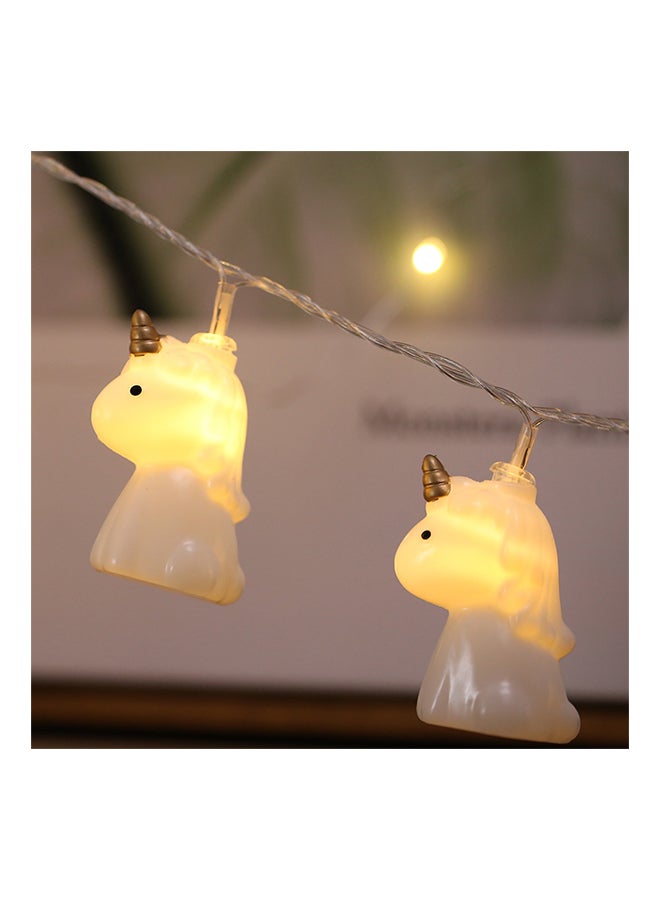Generic - Cartoon Unicorn Shape USB Plug LED String Decorative Lamp Yellow 20 x 10 x 4cm - Image 1