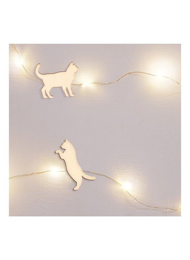 USB LED Copper Wire String Decoration Light Beige 15 x 10 x 5cm  - Image 2
