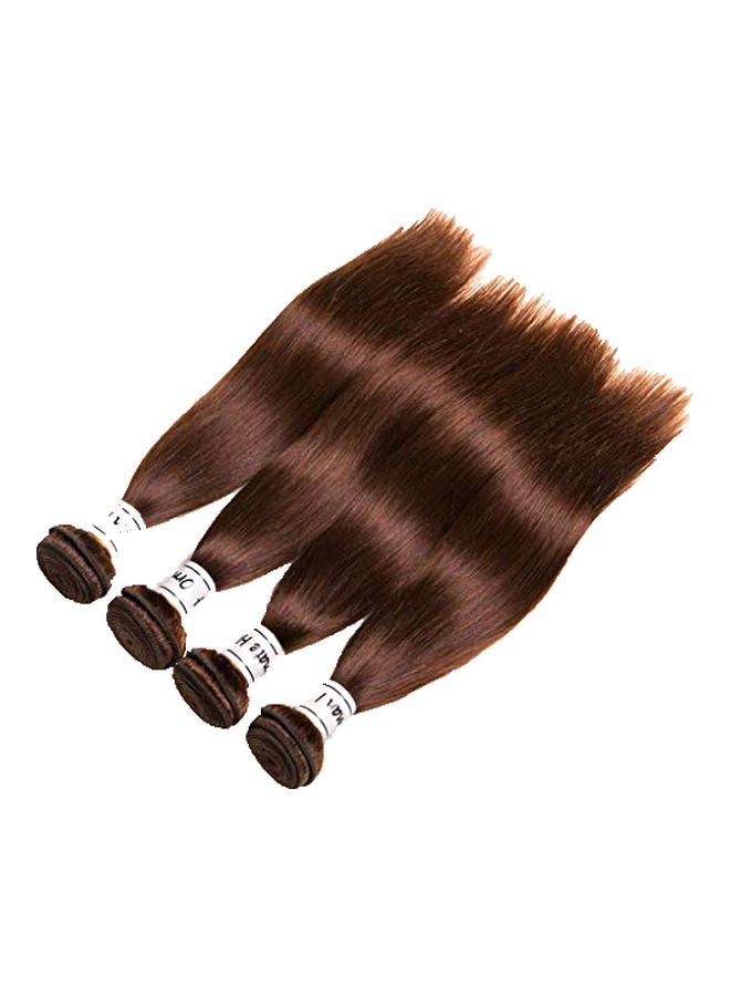 Ornate Hair Pack Of 4 Brazilian Straight Hair Extension Bundles Light Brown  - Image 3