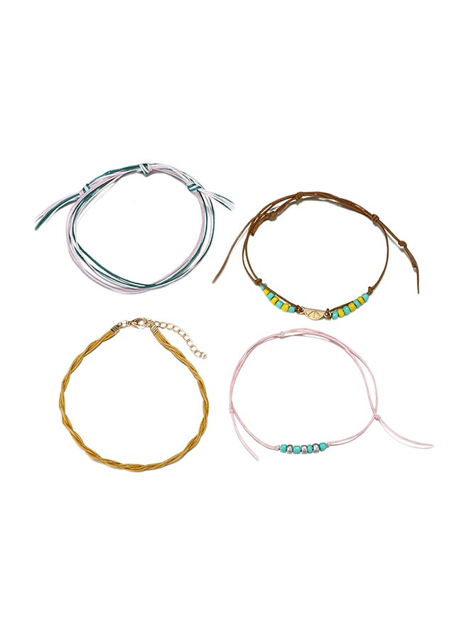 4-Piece Alloy Retro Style Anklet Chain  - Image 1