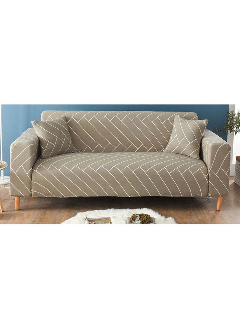 Geometry Printed Sofa Slipcover Grey/White 90x140cm - Image 1