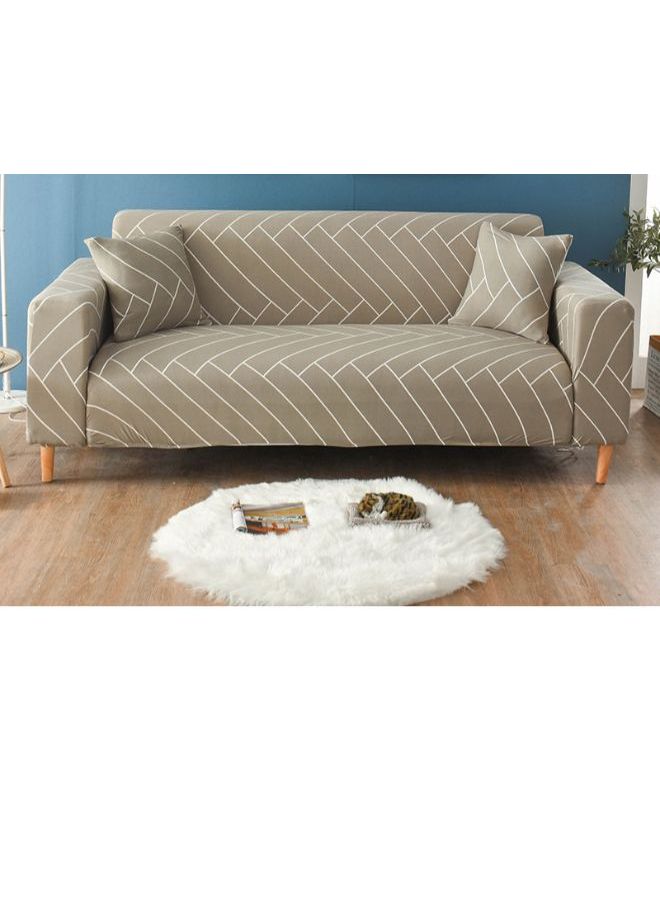 Geometry Printed Sofa Slipcover Grey/White 90x140cm - Image 2