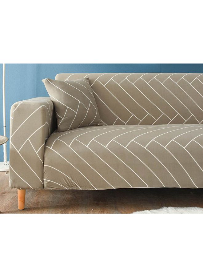 Geometry Printed Sofa Slipcover Grey/White 90x140cm - Image 4