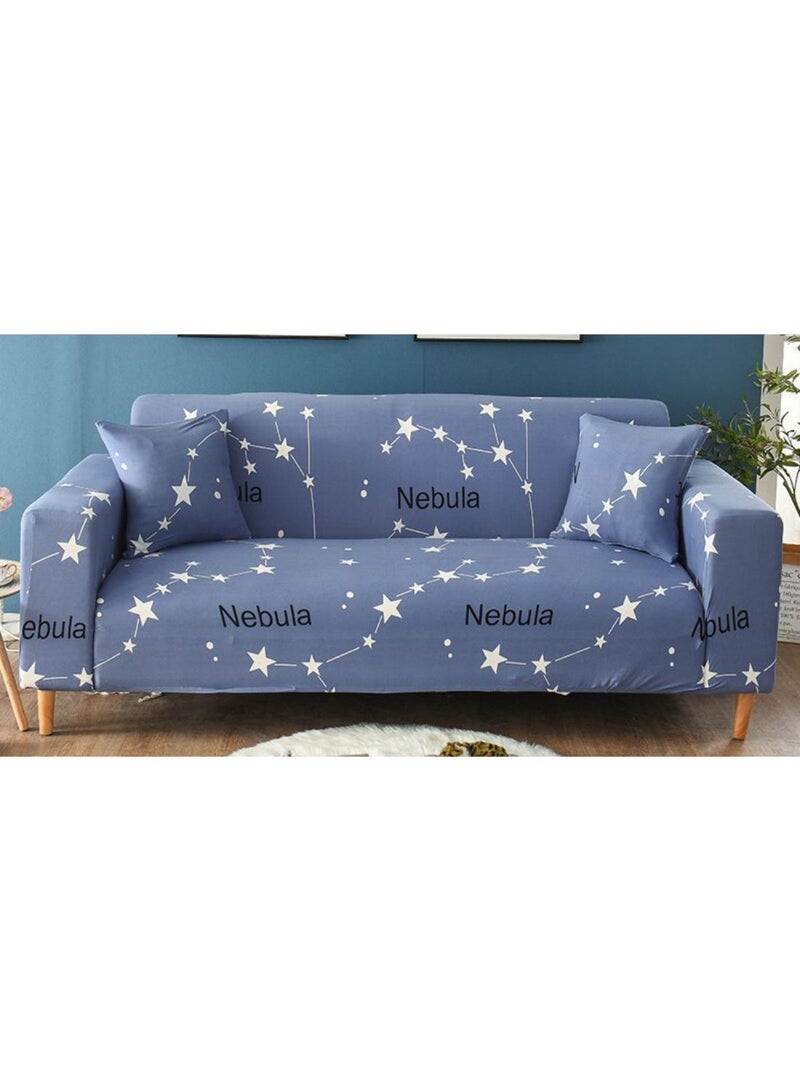 Star Printed Sofa Slipcover Blue/White 90x140cm - Image 1